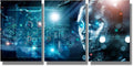 LSIUHWUWI Wall Art for Living Room Machine Learning, Data Exchange, Deep Learning, Industry 4.0 Pictures Posters for Home Wall Decoration, Wooden Framed Ready to Hang, 16x24inchx3