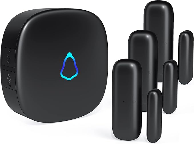 Door Chime, METAK Wireless Door Open Contact Sensor Alarm with 500 FT Range, 58 Chimes and 5 Volume Levels for Business/Store/Home/Office When Entering, 3 Transmitter + 1 Plug-in Receiver