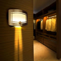 Motion Sensor Wall Lamps Battery Operated Wall Sconce Dimmable Wall Light One Pack Perfect for Hallway Stairway Closet Lighting, Silver