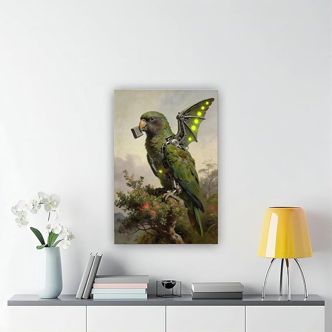 Framed Mechanical Fantasy Wall Art for Modern Living Room Industrial Sci Fi Decor Statement Piece 20x30inch(50x75cm)