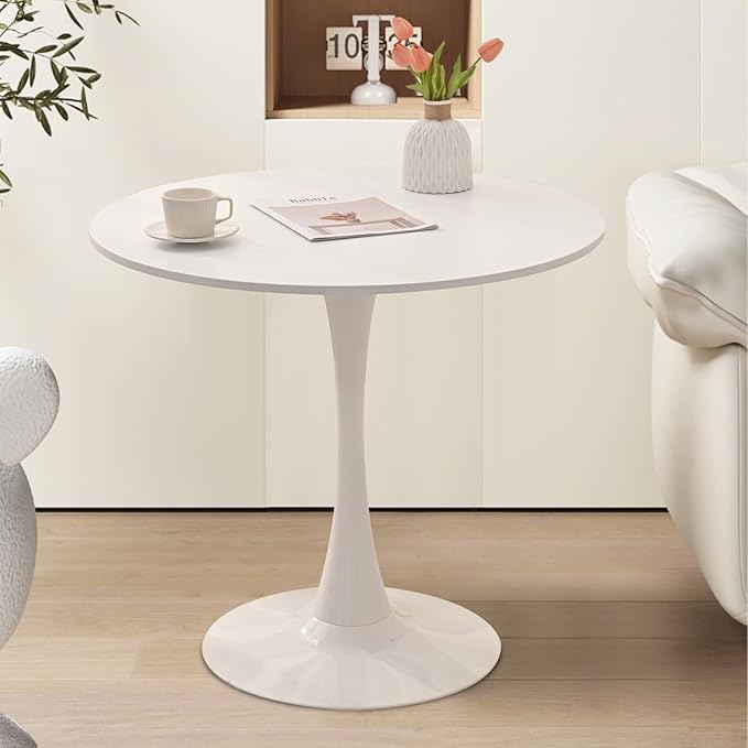 SoarFlash Kitchen Table and Chairs for 2, 31.5" Dining Table Set for 2 with Velvet Upholstered Chairs, 3 Piece Round Kitchen Table Set, Dining Room Table Set for Small Space, Apartment