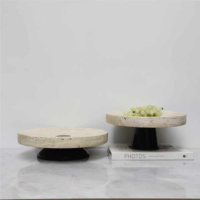 Modern Style Marble Tray Organizer - Modern Stone Decoration for Living Room, Dining Table, Office - Stylish Key and Jewelry Holder(Beige5)