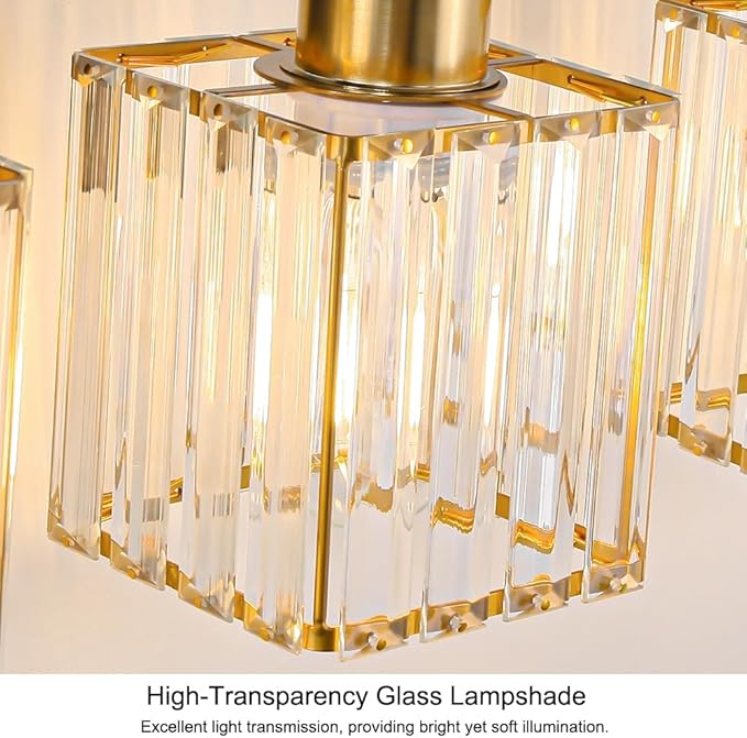 Lxybcce Bathroom Vanity Lights Over Mirror - Easy Installation with Clear Guide, 3-Light Shadow-Free Design, Black and Gold Crystal Finish - for Modern Home Bathroom Lighting Fixtures in DIY Projects