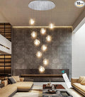 Modern Chandeliers for Dining Room Adjust High Ceiling Chandelier Light Fixtures Entrance LED Dimmable Ceiling Pendant Drops Light Remote Lights for Living Room Stairwell 2700K 6000K