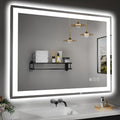 40"x 32" LED Bathroom Mirror with Lights, Double Lights Dimmable, Anti-Fog, Front and Backlit LED Mirror for Bathroom, Lighted Bathroom Vanity Mirror with Tempered Glass (Horizontal/Vertical)
