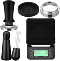 5 Pcs 53mm Espresso Accessories Kit, 3kg/0.1g Accurate Coffee Scale with Timer, Coffee Distributor Spring Loaded Calibrated Tamper WDT Tool and Dosing Funnel Set Fits 53mm Espresso Machines