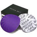 Serious Grit 5-Inch 400 Grit Ceramic Multi-Hole Hook & Loop Sanding Discs - Advanced Grain for Fast Cutting & Long Life - Film-Backed Universal Fit Sandpaper for 5-in Sanders - 50 Pack Box