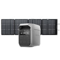 EF ECOFLOW Solar Generator DELTA 3 Plus with 220W Bifacial Solar Panel, 1000W Solar Input, LFP(LiFePO4) Battery, Portable Power Station for Home Backup Power, Camping & RVs