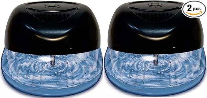 Bluonics Fresh Aire 2-Pack Water Air Washer, Air Revitalizer & Freshener with Night Light 7 LED Changing Colors & White Noise