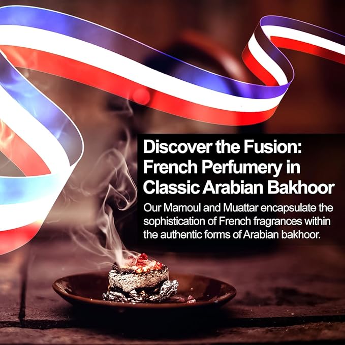 Mamoul Rewaya 80g Nag Champa Incense Bricks (Disk Form) | Use with Charcoal Discs or Electric Bukhoor Burner (Insienso) | Middle Eastern Perfume for Home - Oud Air Freshener Ramadan Gift Basket Ideas