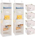 2 Pack 6 Shelves Hanging Closet Organizer