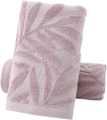 Pidada Hand Towels Set of 2 Leaf Pattern 100% Cotton Absorbent Soft Decorative