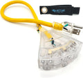 2 ft Outdoor Extension Cord Waterproof - 12 Gauge Heavy Duty Extension Cord Splitter - Lighted Outdoor Extension Cords with Multiple Outlets - Watts Wire - 2' Grounded - extensiones electricas