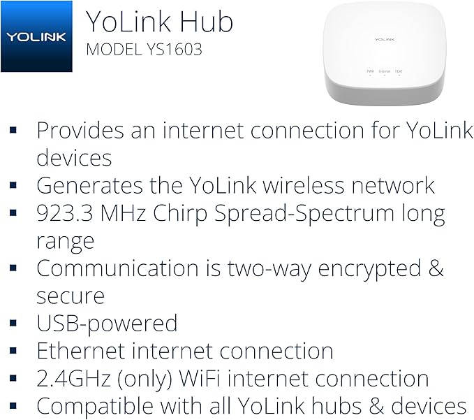 YoLink LoRa Smart Door Sensor Starter Kit: - 1/4 Mile Open-Air Range, Door Left-Open Reminders,5 Years Battery Life, SMS/Text, Email & App Alerts, Alexa, IFTTT, Home Assistant