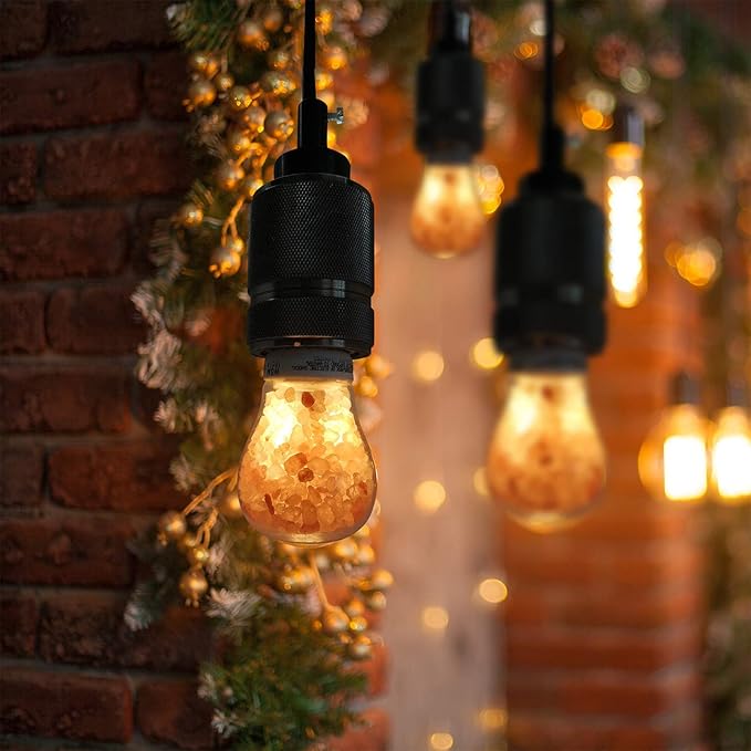 Himalayan Glow 60-Watt Salt Light Bulb - 1 Count, Dimmable, Fits Most Salt Lamps, Warm Ambiance, Room Decor, Home Decor, Energy Efficient, Long Lasting, Relaxation, Gift