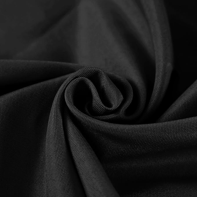 6 Pack Black Round Tablecloths 120 Inches Table Cloth Stain and Wrinkle Resistant Washable Polyester Table Cover Fabric for Party, Wedding,Dining,and Banquet Decoration