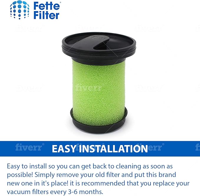 Fette Filter -1610335 Vacuum Filter Compatible with Bissell Multi Reach Cordless Vacuum Model # 1985 1985T 2151A 21512 21513 2151C 2151V Compare to Part # 1610335 (2QTY)
