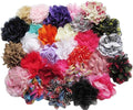 YYCRAFT 30pcs Chiffon Hair Flower Solids and Prints Included for Girls Headband Baby Flowers Bows,Crafts,Party Decoration(3"-4",Mix Color)