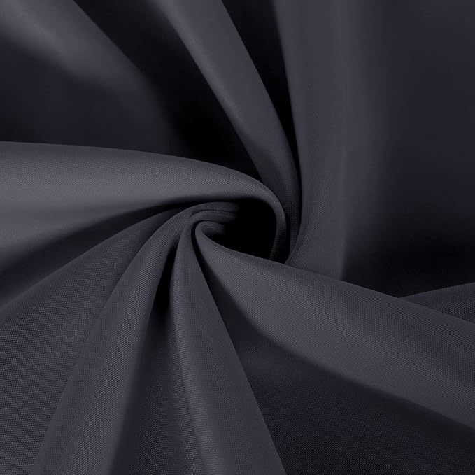 sancua 2 Pack Dark Grey Tablecloth 60 x 120 Inch, Rectangle 8 Feet Table Cloth - Stain and Wrinkle Resistant Washable Polyester Table Cover for Dining Tables, Buffet Parties and Camping
