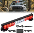 Nilight 12LED Wireless Emergency Strobe Light Red White 14 Inch Magnetic Mount Mini Light Bar 12V Rooftop Powered Hazard Warning Flashing Lights for Car Truck Trailer Snow Plow Construction Vehicles