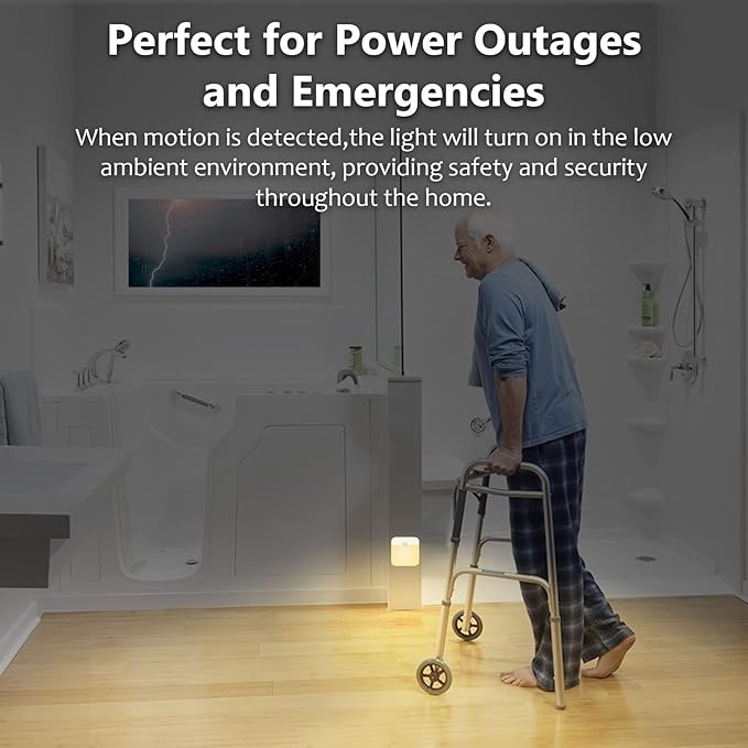 USB Rechargeable Battery Night Light Indoor,Stick-on Motion Sensor Puck Night Lights-No Need Plug Into Wall,Mini Motion Sensor Closet Lights for Stair Hallway Bedroom Toilet Cabinet,6 pcs,Warm White