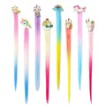 8 Pieces Hair Clips for Girls, Animal Straight Rainbow Hair Extensions for Kids, Little Girl Hair Clips Accessories for Girls Toddler Kids Ponytails