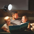 RONG&LAN LED Metal Clip On Light Clip on Lamp for Desk, 360° Adjustable Clamp Reading Light for Bed, Eye-Friendly Book Night Light for Desk Bed Table Dorm Room Bedroom Office Reading SUN-88 Black