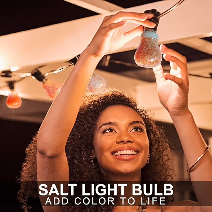 Himalayan Glow 60-Watt Salt Light Bulb - 1 Count, Dimmable, Fits Most Salt Lamps, Warm Ambiance, Room Decor, Home Decor, Energy Efficient, Long Lasting, Relaxation, Gift