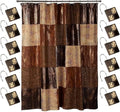 Zahari Home 13pc Zambia Animal Shower Curtain Set & Hooks - Classic Fabric Shower Curtain - Unique Western Country Design