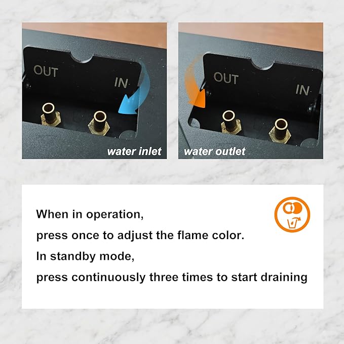78.7" 3D Water Vapor Electric Fireplace Heater - Humidifier Function,Smart APP/Remote Control,Colorful Realistic Flame, Decorative Steam Atomizing Fireplace for Home, Office, Hotel & Restaurant