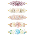 Cinaci 5 Pack Delicate Floral Flower Nylon Headbands Hair Bands Accessories for Baby Girls Newborns Infants Toddlers Kids (5 Pack S4)