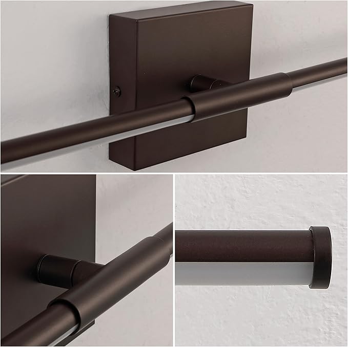 JONATHAN Y 28" Oil Rubbed Bronze Modern Dimmable Integrated LED Wall Sconce, Minimalist Adjustable Metal Vanity Light for Bathroom Mirror, Bedroom, Hallway, 3000K, ETL Listed (JYL7041D)