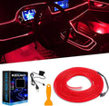 El Wire Red Neon Lights 16FT/5M Car Interior Led Strip Light USB 5V for Car Garden Party Decoration