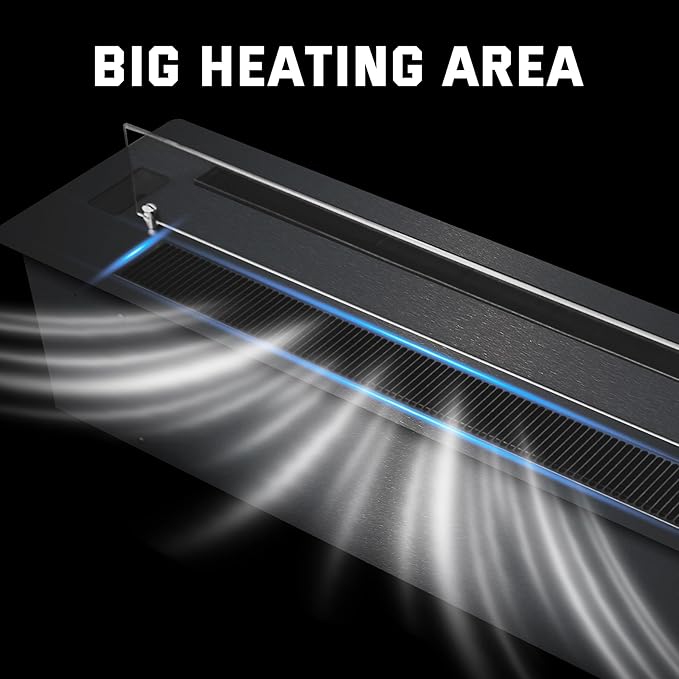 39.3" 3D Water Vapor Electric Fireplace Heater - Humidifier Function,Smart APP/Remote Control,Colorful Realistic Flame, Decorative Steam Atomizing Fireplace for Home, Office, Hotel & Restaurant