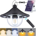 ropelux Solar Indoor Outdoor Shed Light with 3000LM 3 Color Temperatures 5 Modes (2 Daytime Available) Waterproof, Dual Motion Sensors Solar Powered Hanging Barn Light with Remote for Shed, 1 Pack