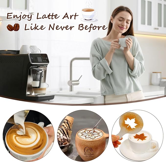 Y-Step 25 PCS Espresso Accessories Kit, Espresso Tamper Kit Coffee Tamper Set, 51mm Espresso Tamper with Spring Loaded Calibrated, 51mm Espresso Puck Screen and Dosing Funnel, WDT Tool, Latte Art Kit