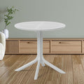 Costaelm Sunshine 31.5" Round Plastic Outdoor Patio Dining Table for 4, Gray