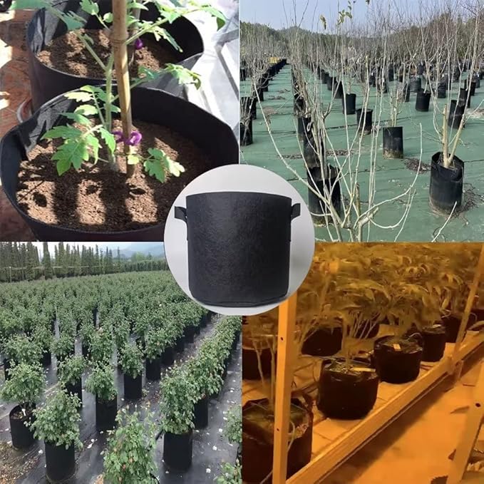 WEIFENG 3-Pack 40 Gallon Grow Bags Large Pots for Plants Outdoor with Handles