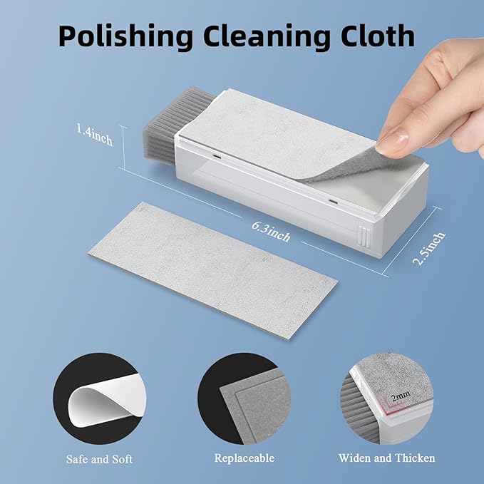 Keyboard Cleaner Laptop Cleaning Kit, All in One Keyboard Cleaning Kit with Car Screen Cleaner Spray, Retractable Detailing Brush for Phone iPhone Computer PC MacBook Airpod Camera Lens Elecitroncs