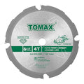 TOMAX PCDM61204 6-1/2 Inch 4 Tooth Polycrystalline Diamond Tipped (PCD) Hardie Fiber Cement Saw Blade with 5/8-Inch DMK Arbor