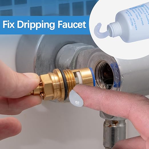 Faucet O Ring Silicone Grease for Plumbers Valve Pool Pump Lubricant Sealing Waterproof Food Grade 1 oz 2 Pcs