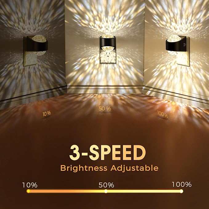 Night Light, Night Lights Plug into Wall, LED Projector Night Light, Soft White for Bedroom, Dimmable Brightness Dusk to Dawn Nightlight for Kids, Nursery, Bathroom, Home Decor, Gaming Room, 2 Pack