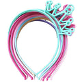 XIMA 12pcs Spring Colors ABS Plastic Material Crown Women Headbands Tiaras Head Band Princess Headear Hair Accessory (SP-Crown)