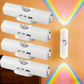 2026 New Rechargeable Smart LED Motion Sensor Ambient Light, RGB Gradient Ambient Light, Punch Free Magnetic Color Chang Motion Sensor Lights Stairs for Wardrobe, Cabinet (7 Colors*4)