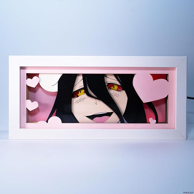 Overlord - Albedo Light Box – Anime Lamp Figure Night Light, 16 Color RGB LED – 3D Anime Room Décor Gift for Otaku