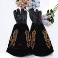Gardening Gloves Thorn Proof for Rose Pruning & Cactus Trimming, Cowboy Long Leather Garden Gloves for Women & Men (Western Style, Small)
