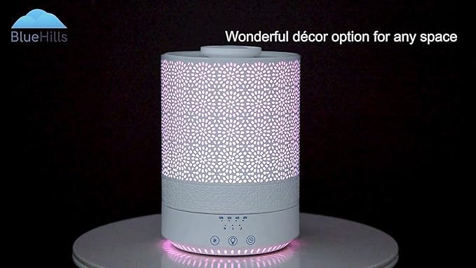 BlueHills Premium 2500 ML Set of 3 Extra Large Essential Oils Diffusers for Big Rooms High Mist Output XL Huge Capacity Adjustable Cool Mist Great Gift – Value Pack of 3 White Dark Wood and Design