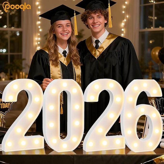 Pooqla 30th Birthday Decorations for Her Him, Large 12.6 in Tall Light Up Numbers for Party Decorations Table Decor, Big Marquee Numbers 30th Birthday Gift for Women Men Wedding Anniversary Decor
