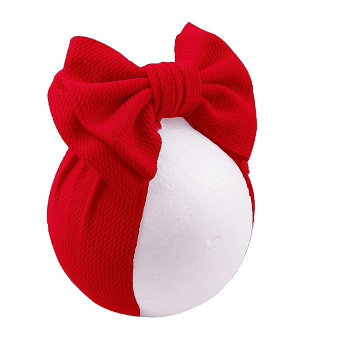 Bows for Baby Girls Headband, Newborn Bows Headbands Baby Hair Bows Hairbands Hair Accessories.(FD104) (Red Black)