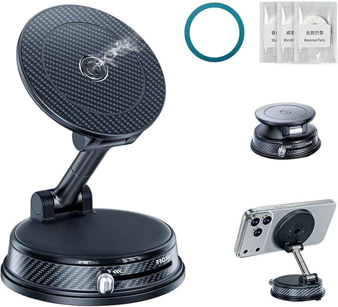 360° Adjustable Car Aromatherapy Tablet Magnetic Phone Holder, Compatible with iPhone 17 Pro Max, 16, 15, 14, 13, 12, Air Plus & More. Perfect for Car, Kitchen, Bedroom, Gym & More